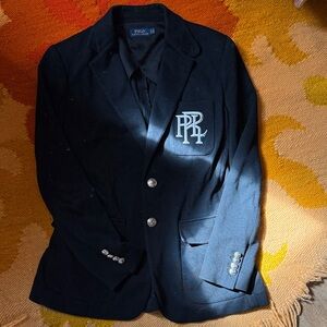 Polo by Ralph Lauren Black Blazer with Silver Buttons